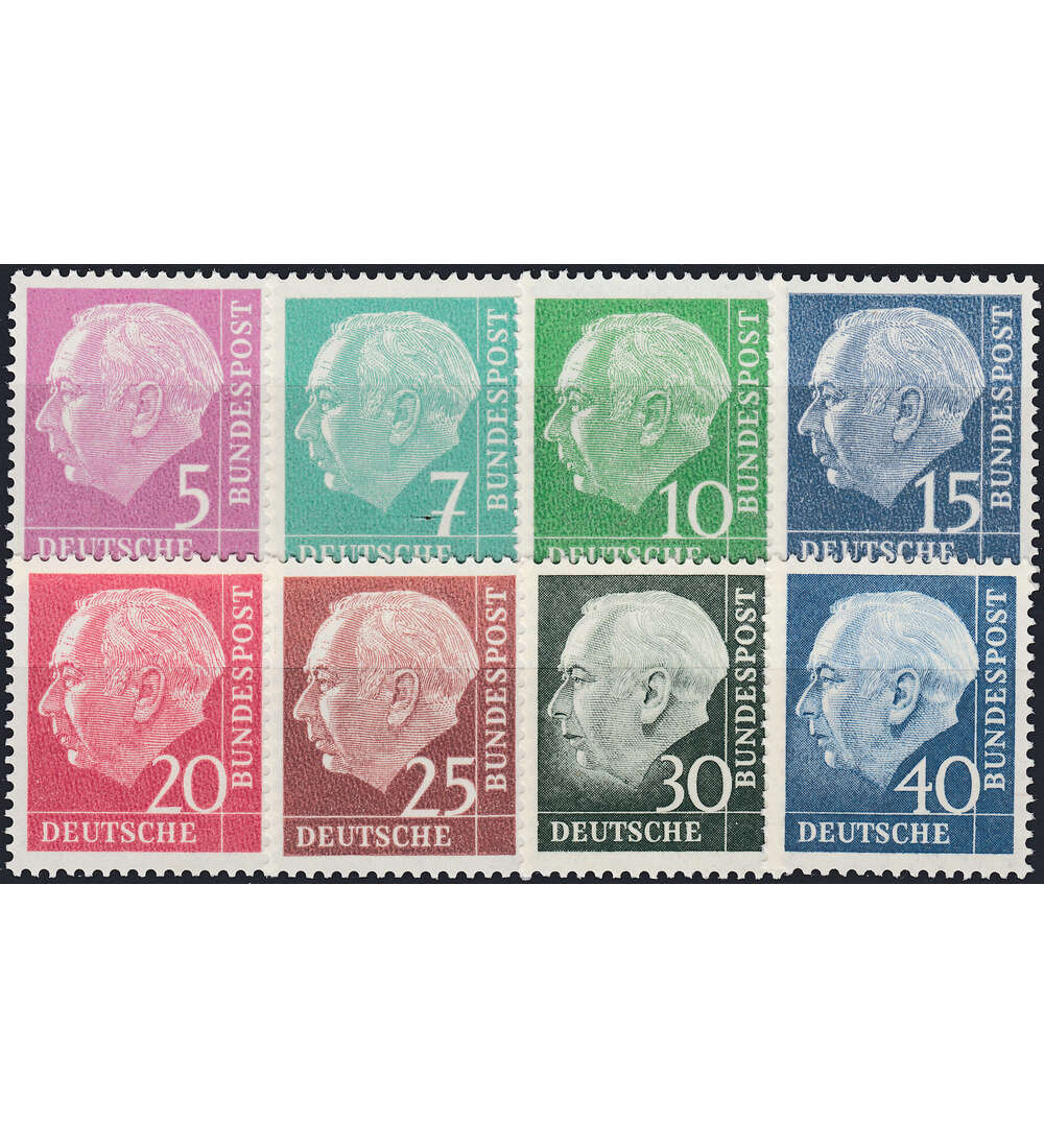 BRD Bund Heuss-Lumogen komplett aus Nr. 179-260 y postfrisch **