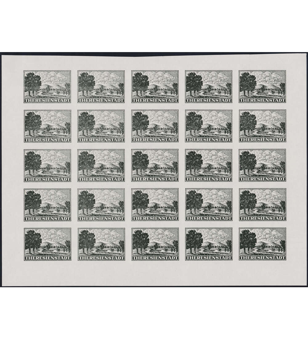 Der Theresienstadt - Bogen Nr. Z 1 U