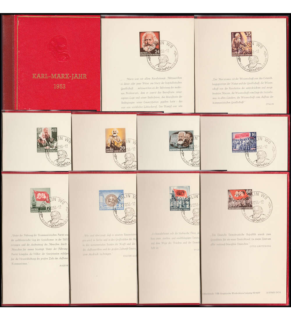 DDR Karl-Marx- Jahr 1953 original Bchlein gestempelt