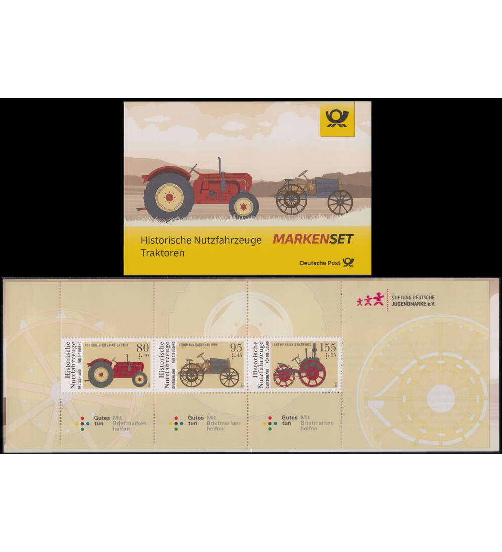 BRD Markenheft Nr. 122 Jugend: Histor. Traktoren 2021