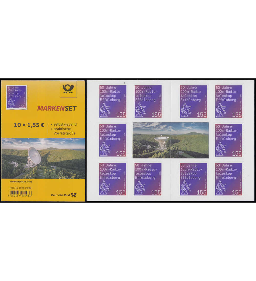 BRD Markenheft Nr. 123 Radioteleskop Effelsberg 2021