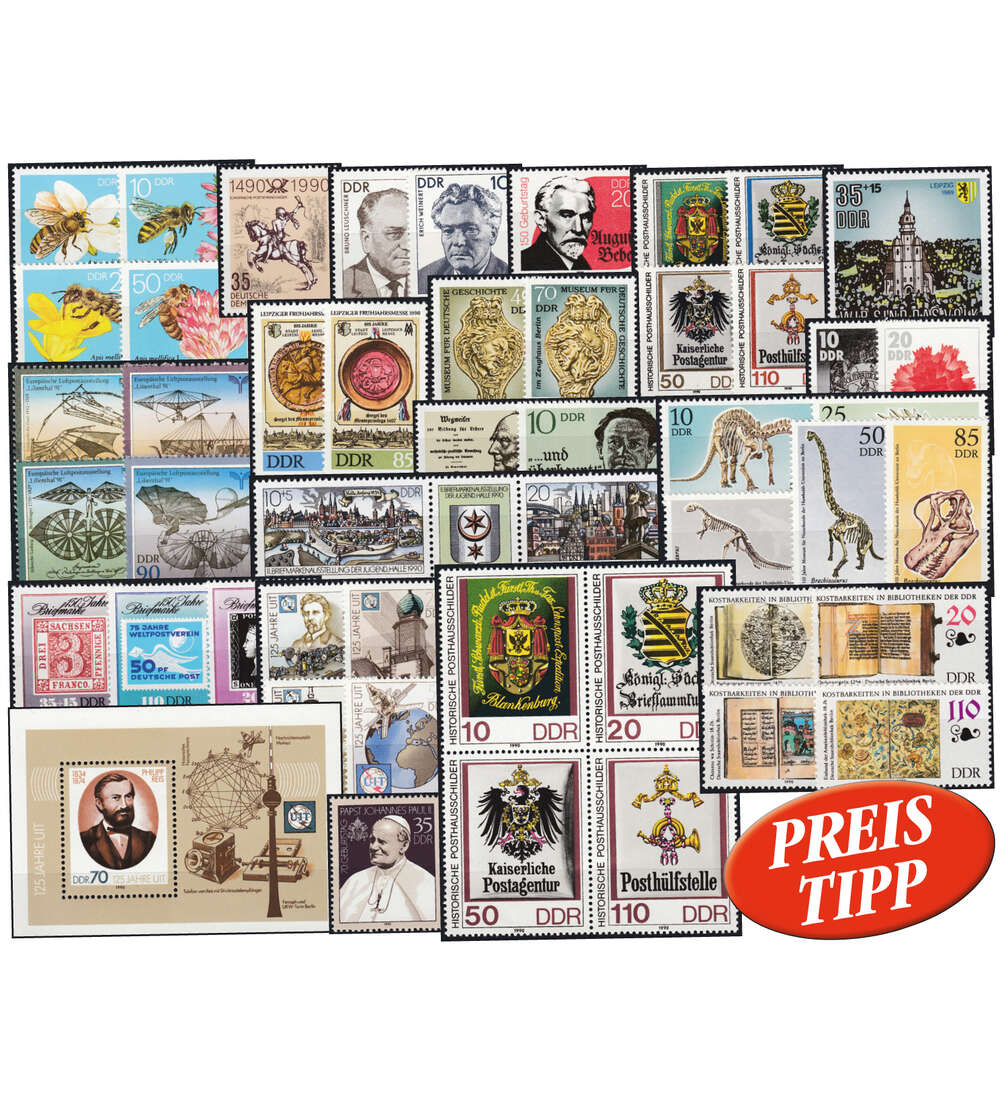 Die letzten Werte DDR Whrung Nr. 3295-3343 postfrisch **