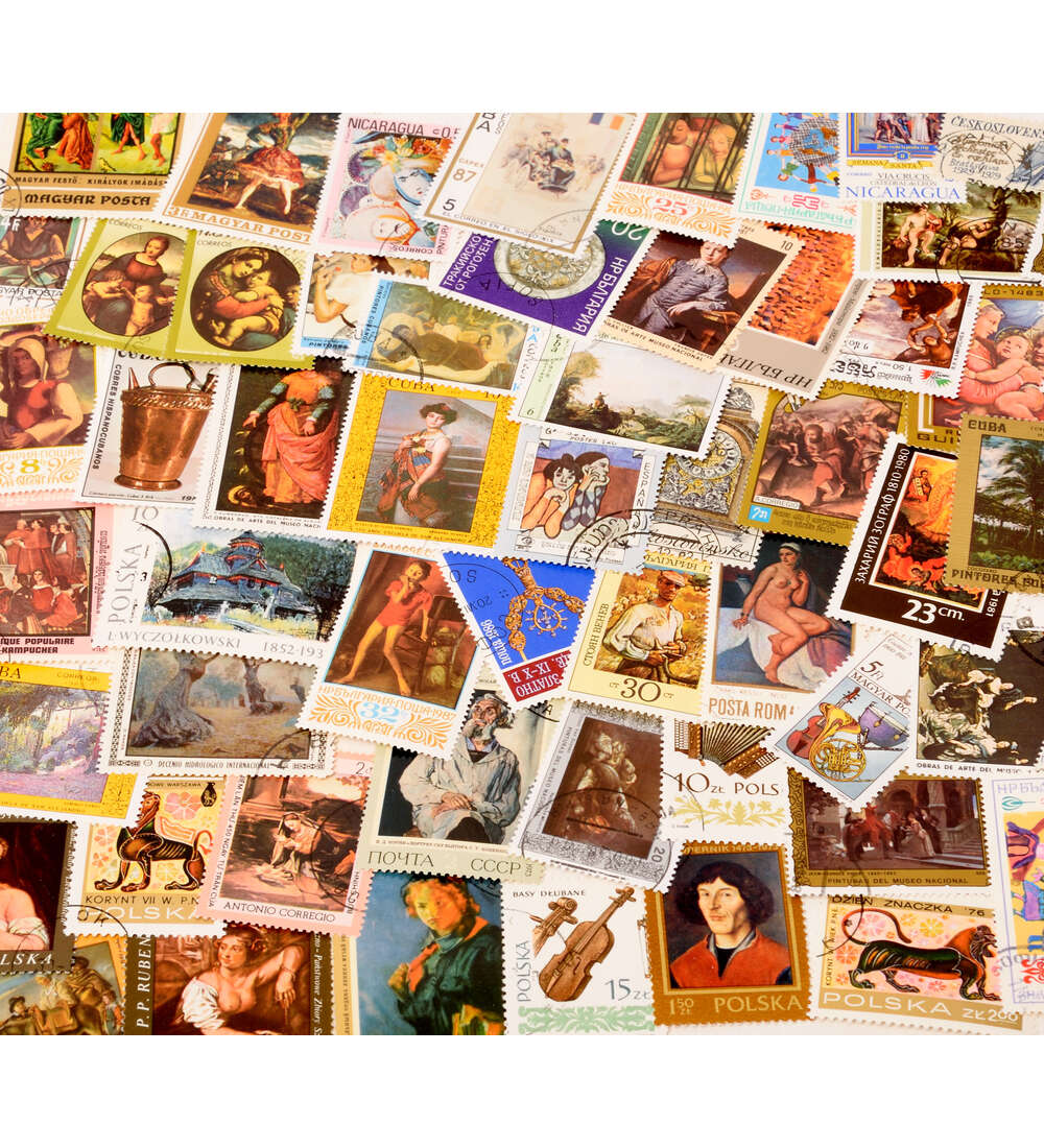50 verschiedene Motivmarken Gem�lde / Kunst