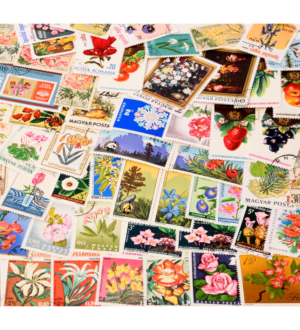 50 verschiedene Motivmarken Blumen / Pflanzen