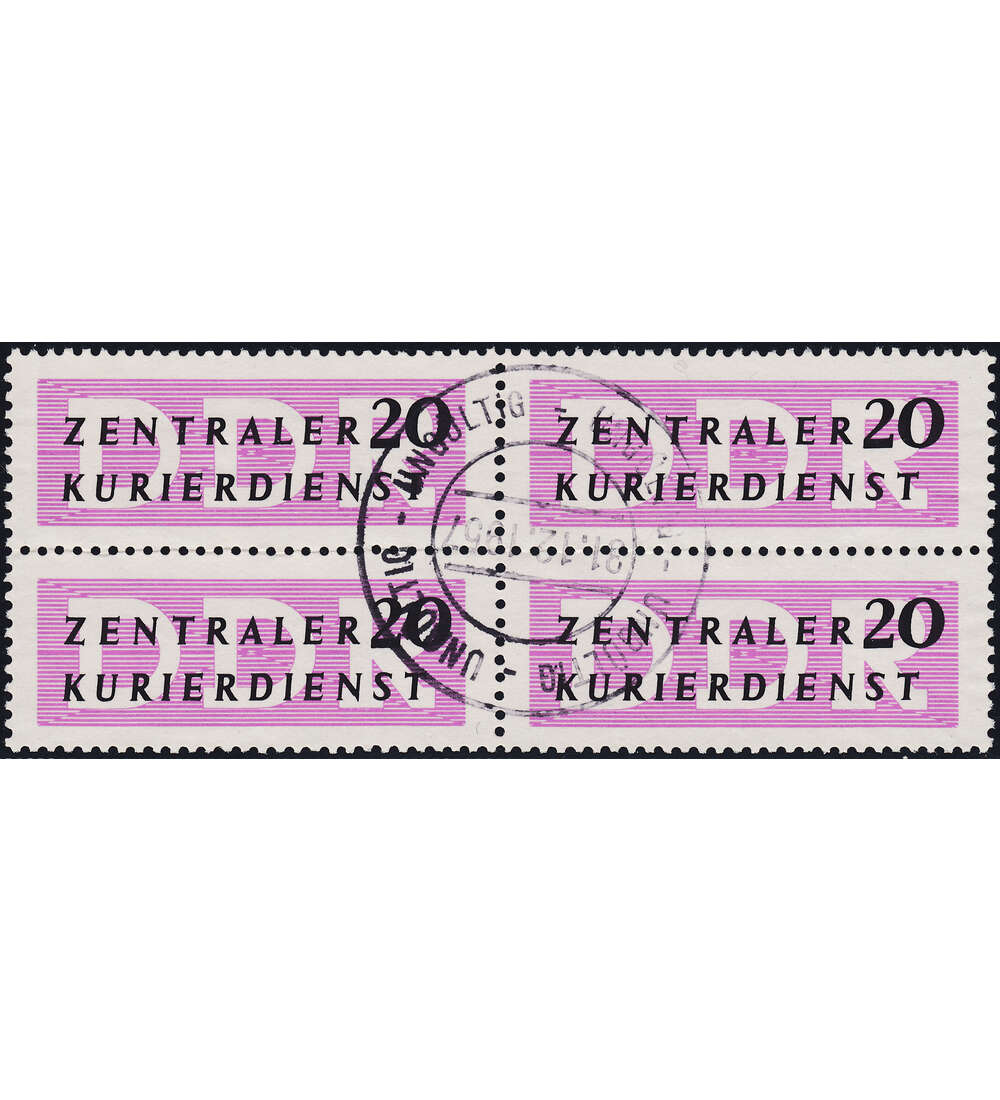 DDR - ZKD - Viererblock Nr. II gestempelt