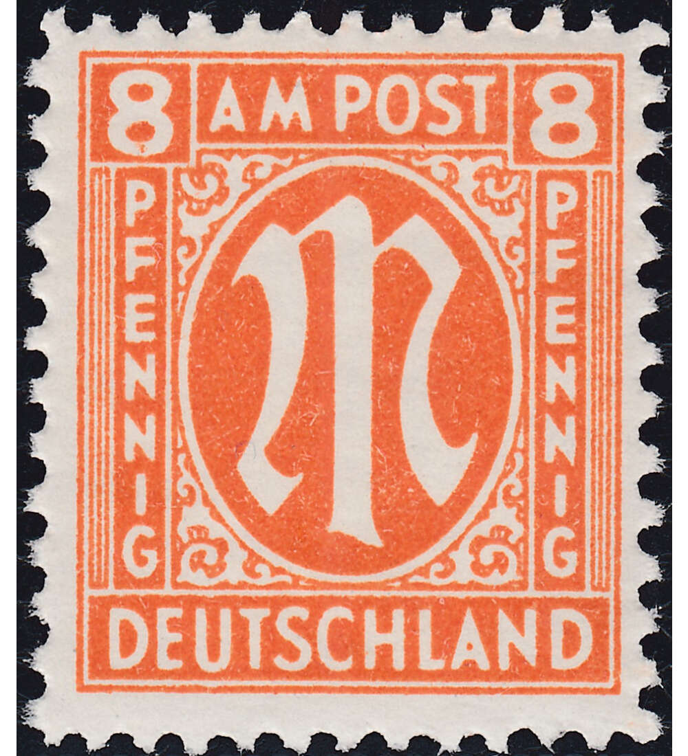 AM Post 8 Pfennig postfrisch ** Nr. 21 Cz