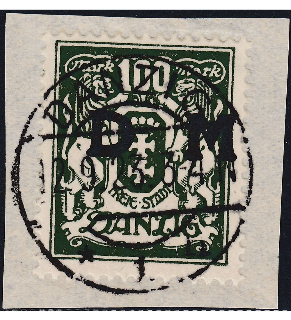 Danzig - Dienstmarke Nr. 37 mit Geflligkeitsabstempelung