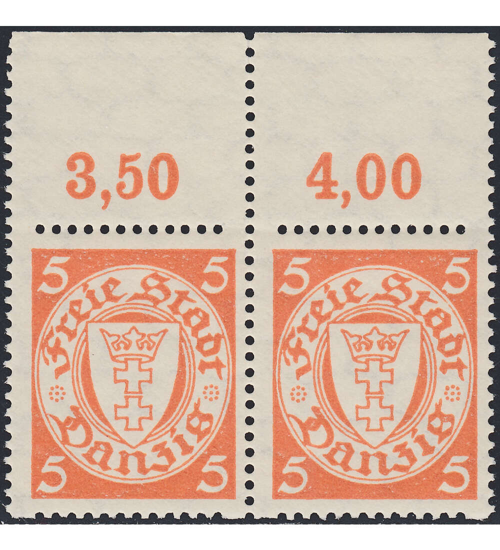 Danzig Nr. 193 Dy postfrisch ** waagerechtes Paar vom OR