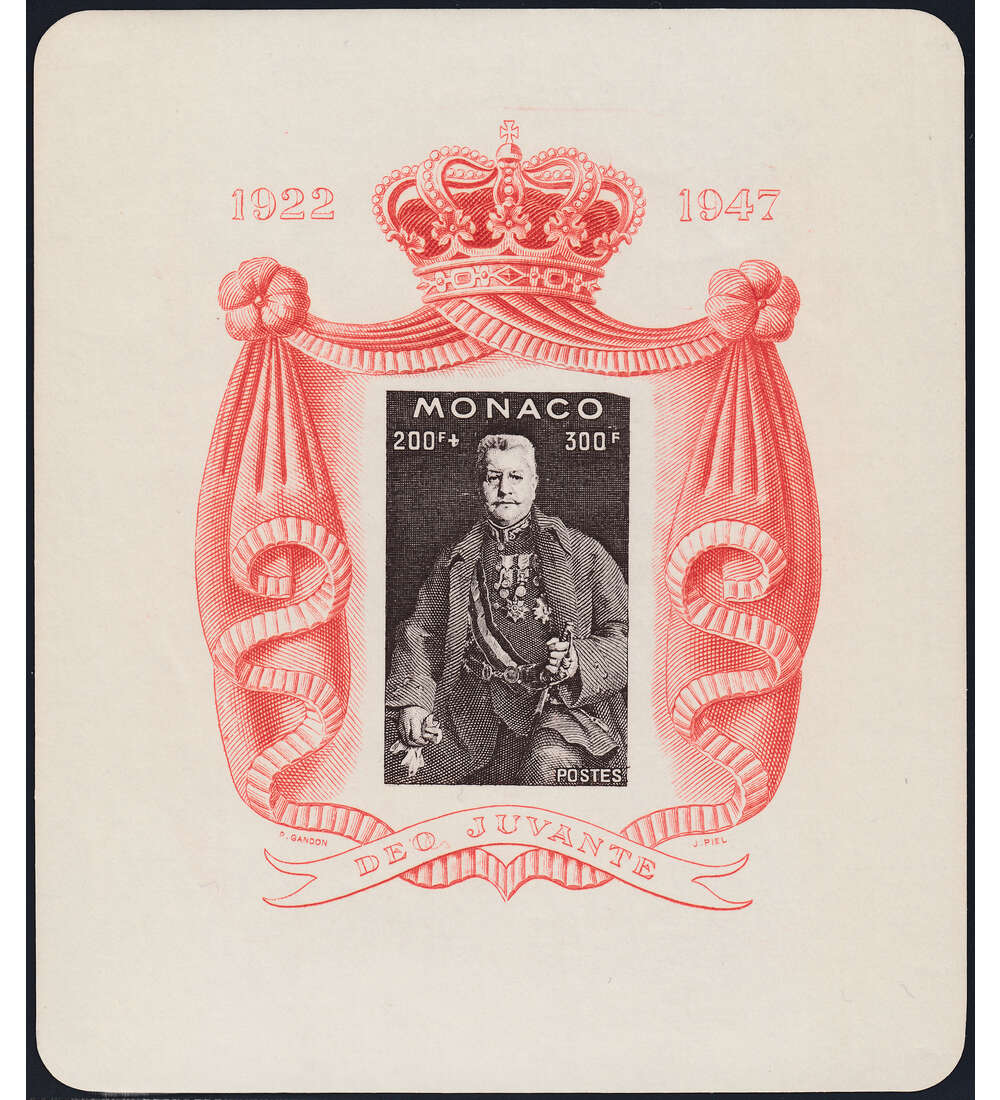 Monaco Block 2 postfrisch ** 25. Jahrestag der Thronbesteigung