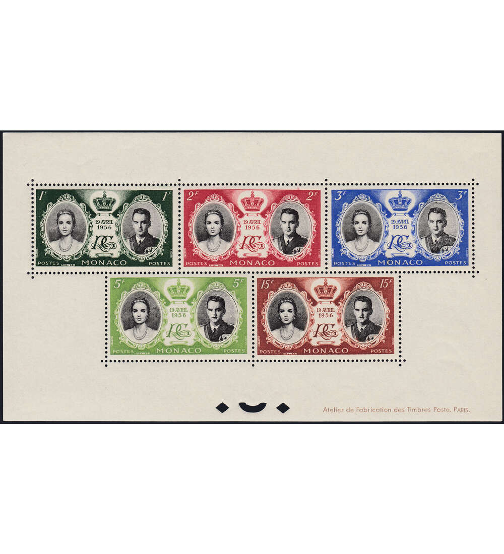 Monaco Sonderblock I Hochzeit Frst Rainier III