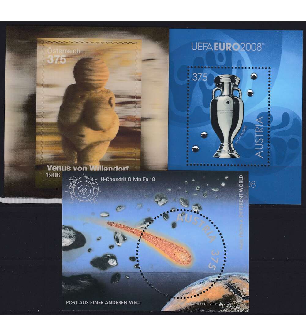 sterreich Besondere Blocks Nr. 32, 43 und 44 postfrisch **