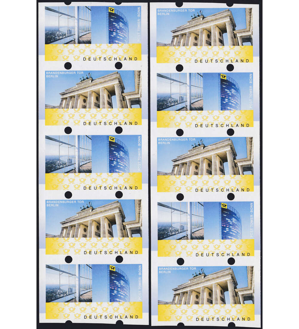 BRD Bund ATM Nr. 6 / 7 postfrisch ** 5er-Streifen ohne Werteindruck