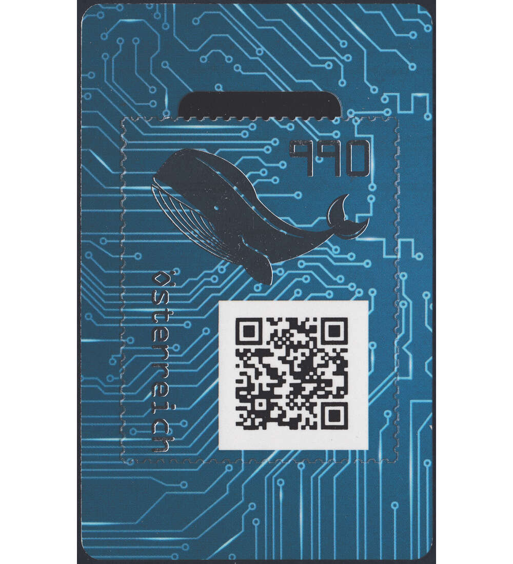 sterreich Crypto-Marke Block 122-Wal postfrisch Farbe: schwarz