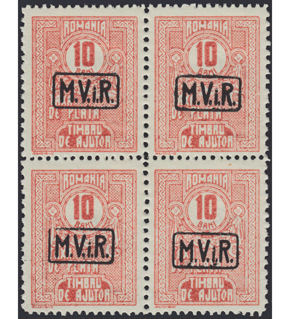 Dt. Besetzung Rum�nien Kriegssteuer-Portom. Nr. 8 postfrisch 4er-Block