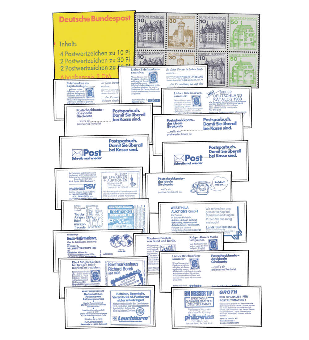 BRD MH 22 mit Zhlbalken und Letterset 19 verschiedene