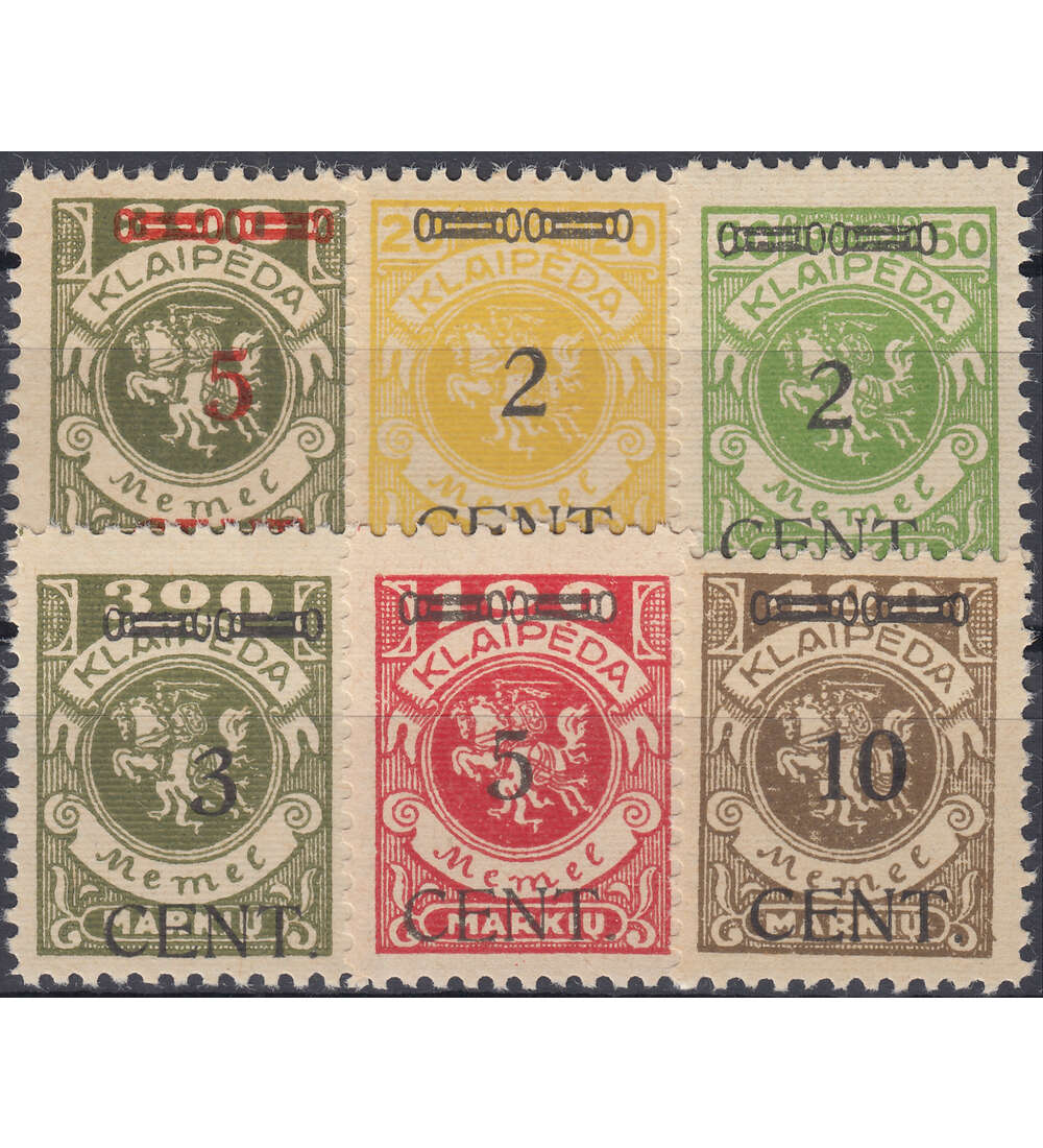 Memel  Freimarken 1923  postfrisch **