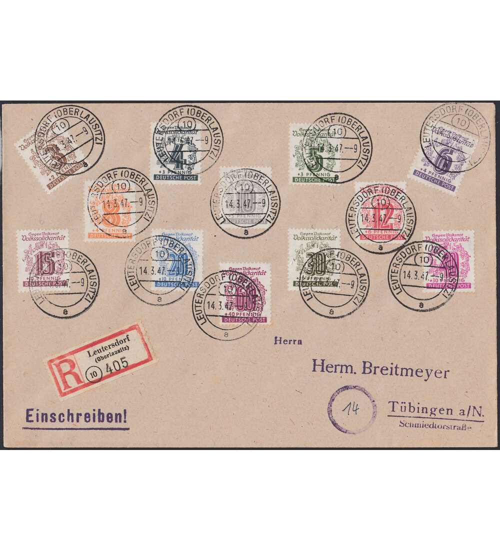 SBZ Schmuck - Beleg geprft und typsigniert