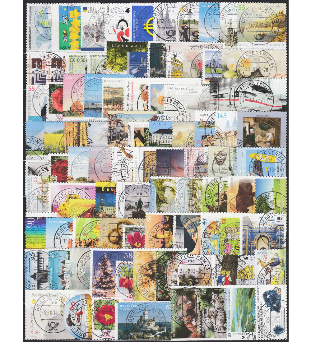 BRD - Selbstklebende Marken gestempelt von 2000 bis 2015