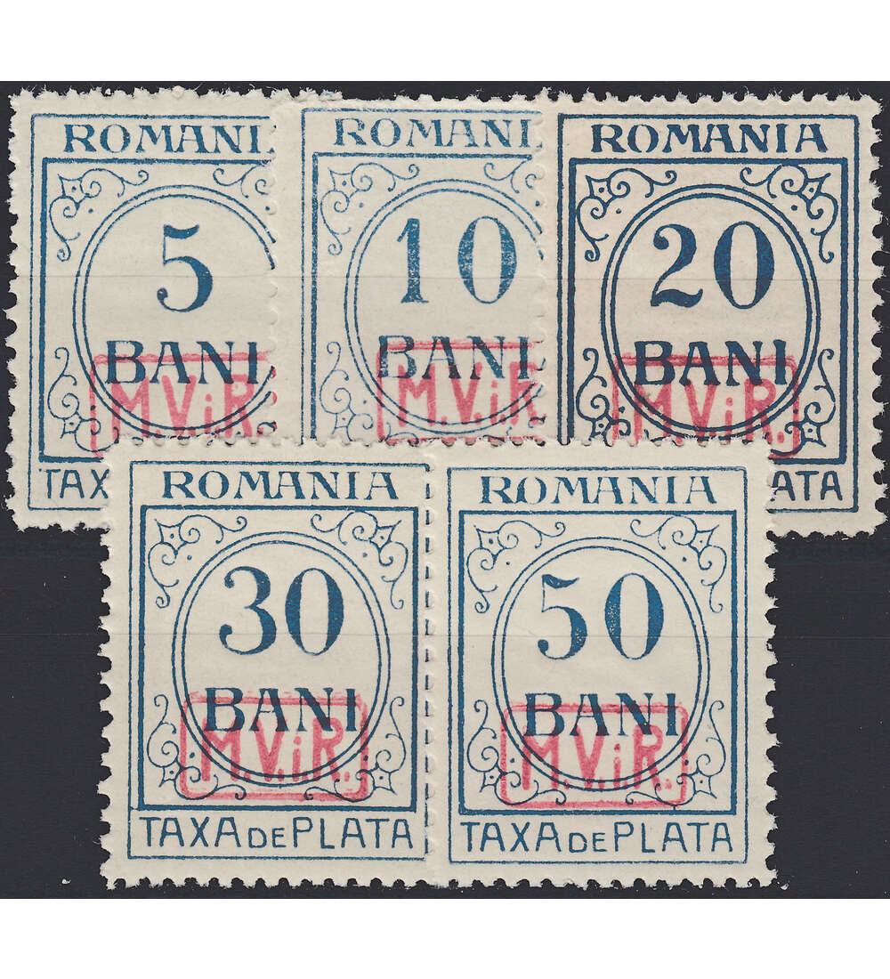 Dt. Besetzung Rumnien Nr. P 1-5 postfrisch mit Kalanderbgen