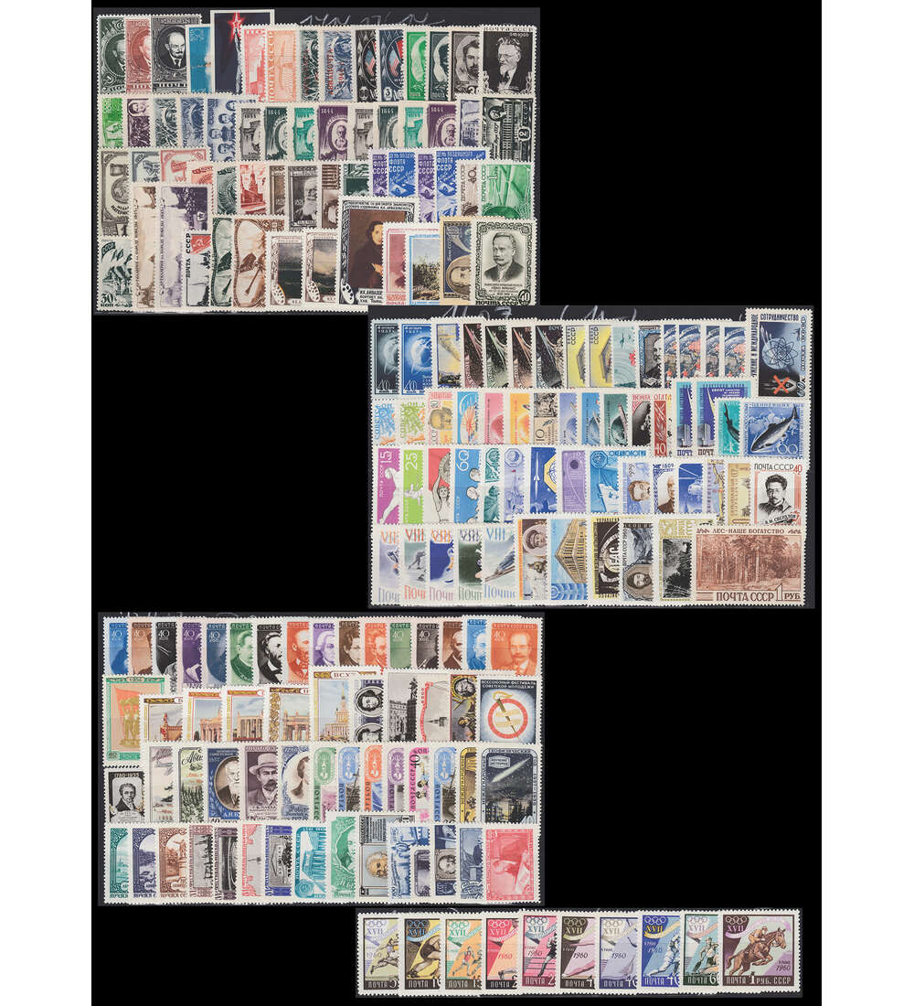 Sowjetunion-Altkollektion ber 170 ver. postfrische Ausgaben aus den Jahren 1939 - 1960