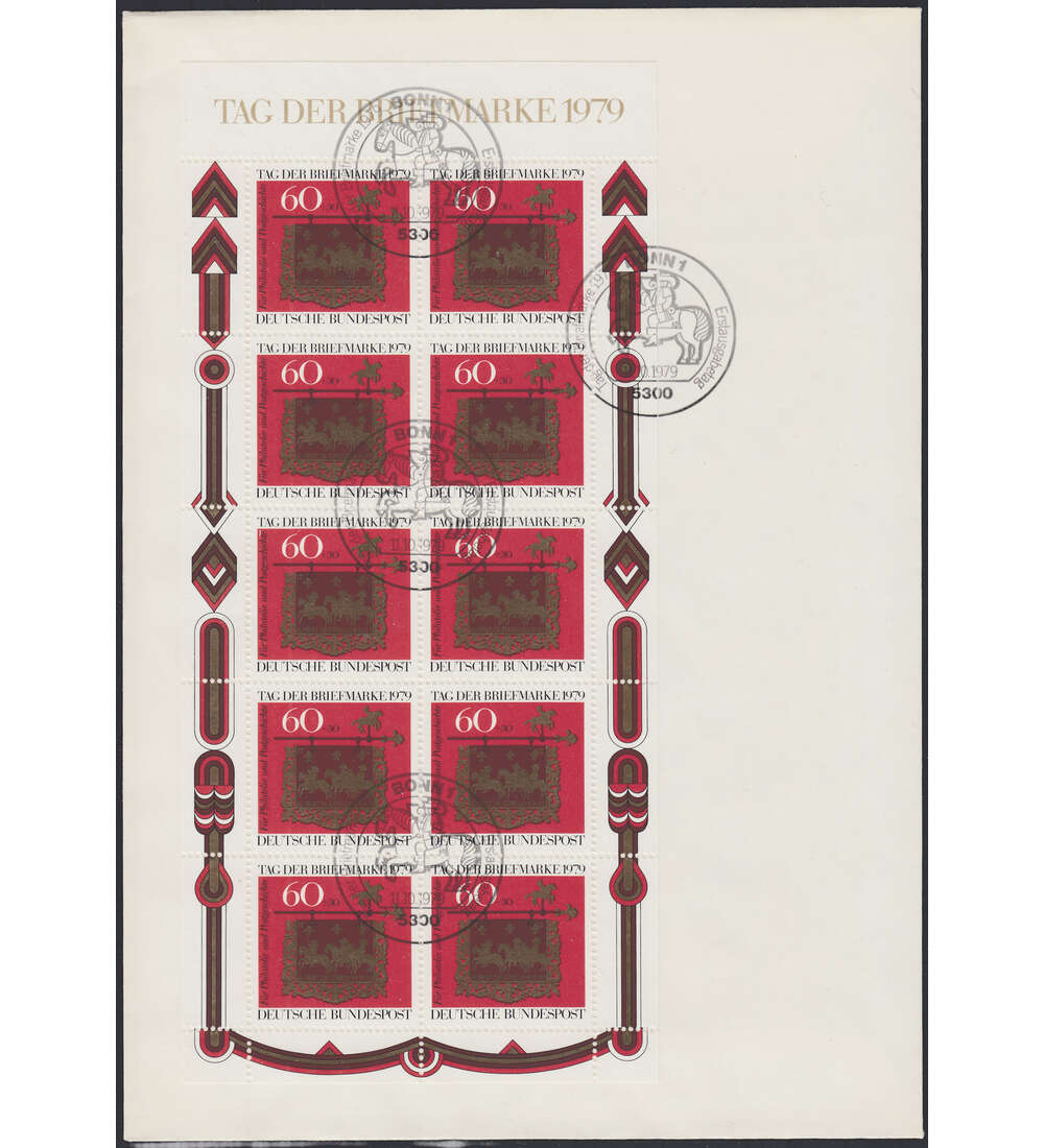 BRD-Kleinbogen Nr. 1023 auf Umschlag gestempelt