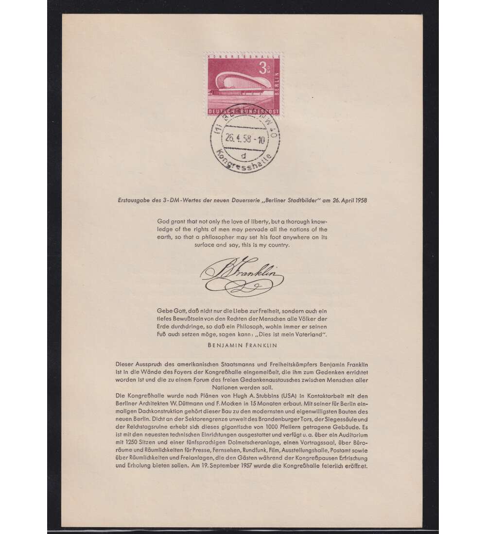 Berlin 50er-Jahre postfrisch mit ETB 37 (Nr.154)