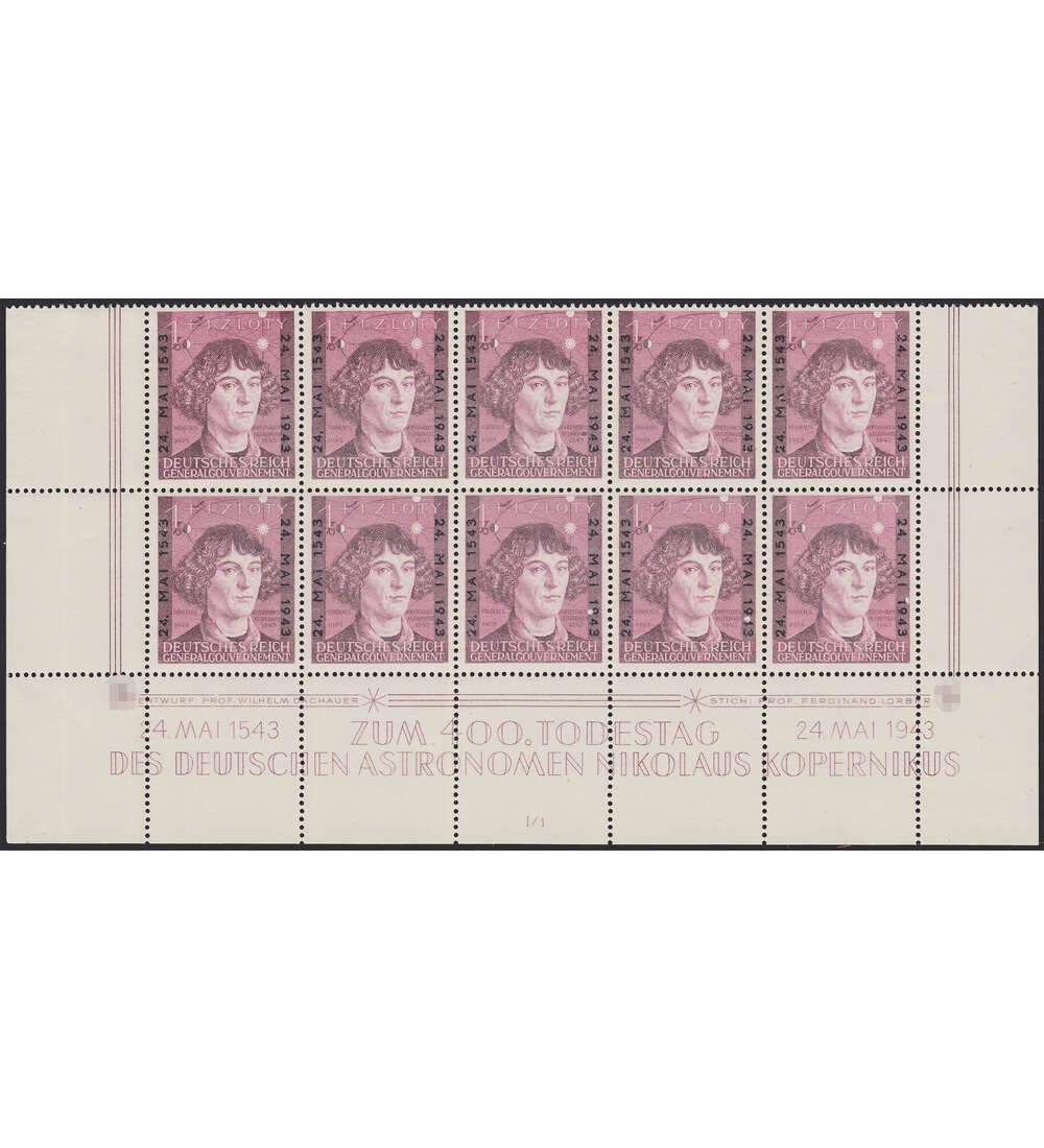 Generalgouvernement Nr. 104 postfrischer 10er-Block