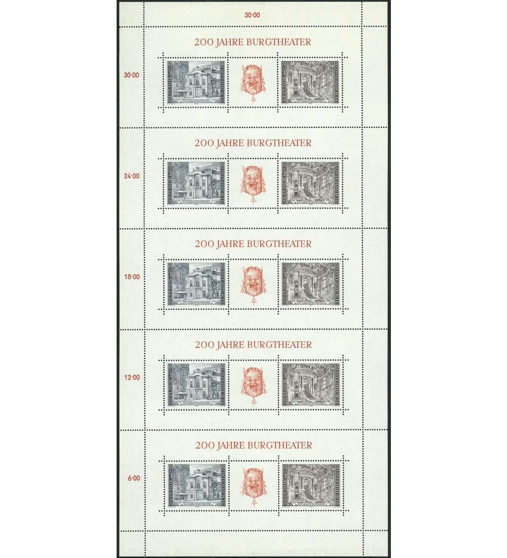 sterreich Block 3 postfrisch ** im Originalbogen