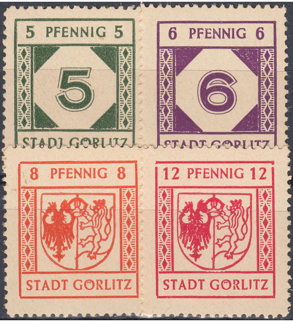 Dt. Lokalausgaben 30 ver. postfrische Werte mit G�rlitz Nr. 13-16