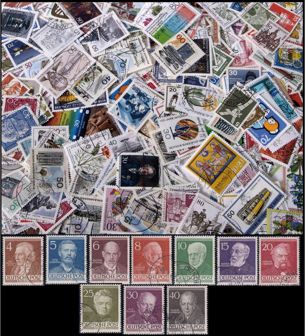 Berlin - Superkollektion gestempelt mit 400 ver. Werten dazu Nr. 91-100
