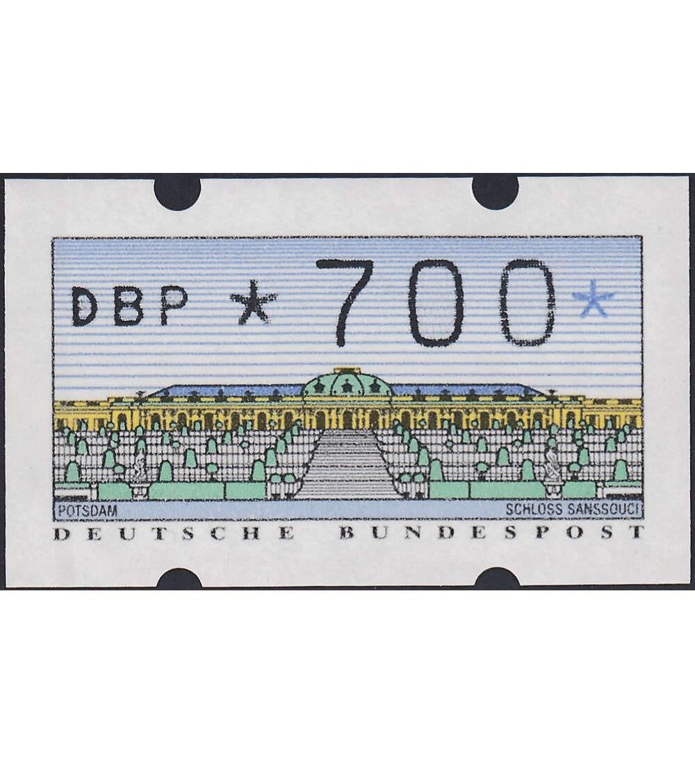 BRD-ATM Hochwert 700 Pfennig Nr. 2.1.1 Sanssouci postfr. ohne Zhlnummer