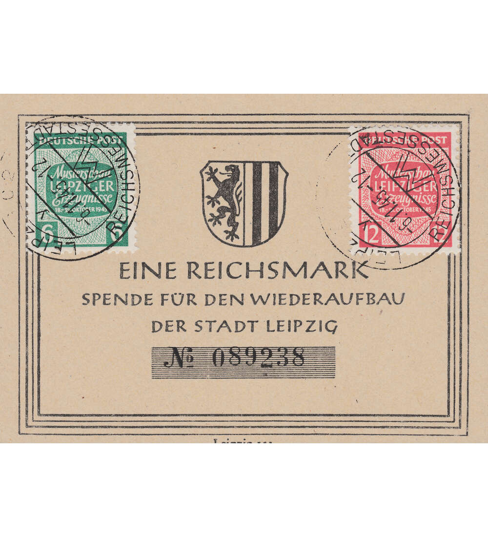 SBZ - Sonderblatt Nr. 124-125 gestempelt Leipziges Erzeugnisse 1945