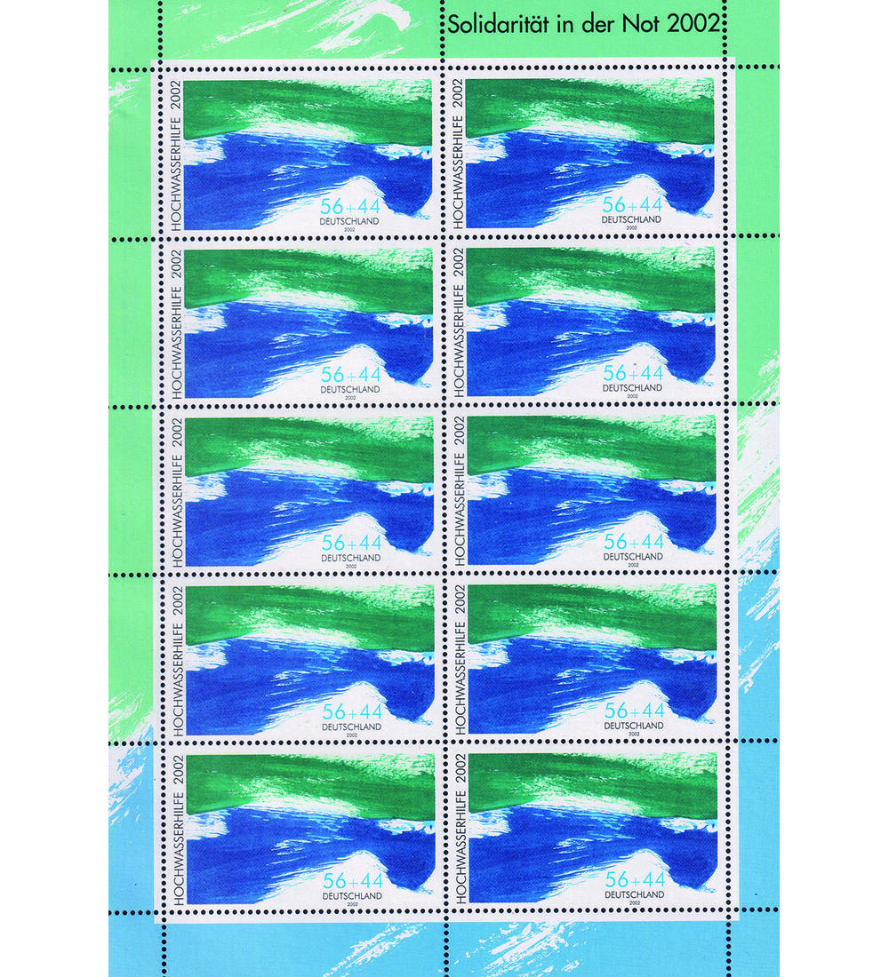 BRD Nr. 2278 C I postfrisch 10er - Kleinbogen Hochwassergesch�digte 2002