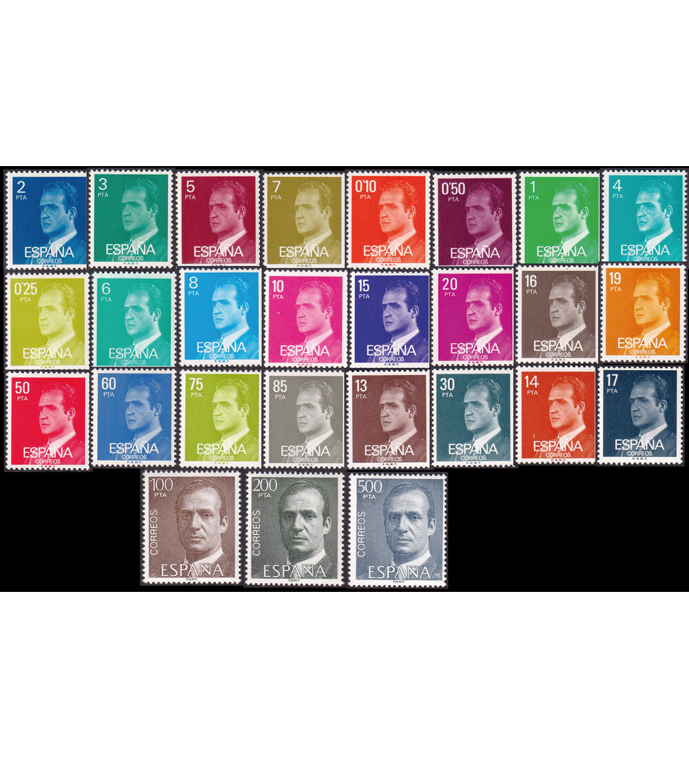 Spanien Juan Carlos ex Nr. 2238-2656 postfrisch auf Phosphor - Papier