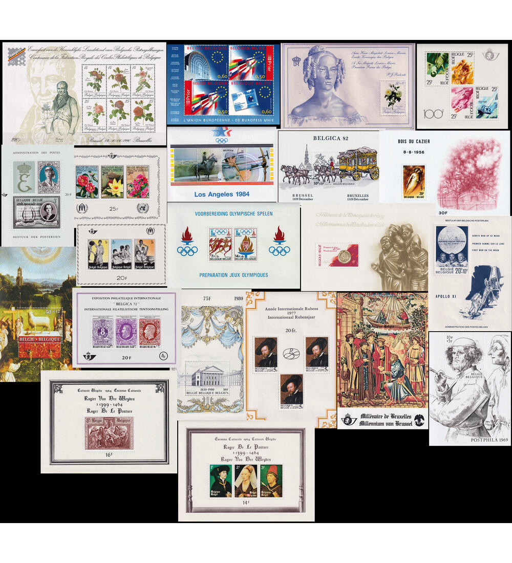 Belgien - Blockkollektion von 20 postfrischen Bl�cken von 1964 bis 2004