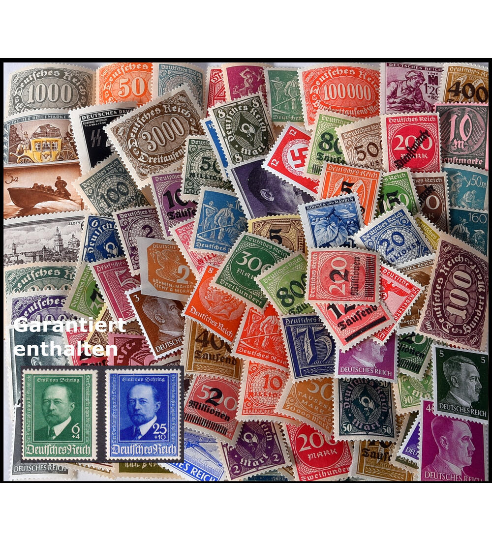 Dt Reich Kollektion postfrisch 100 verschiedene Ausgaben mit Nr. 760-761 Emil von Behring