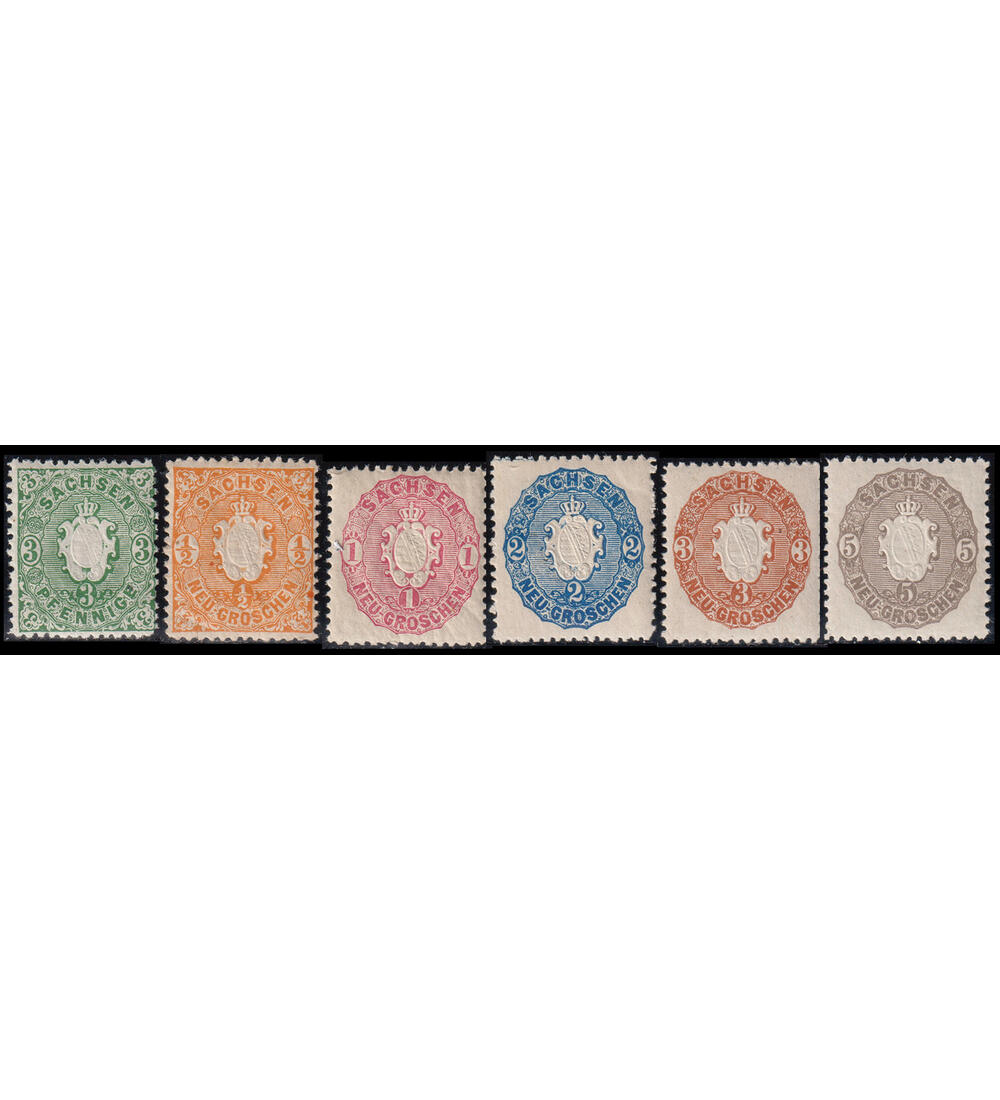 Sachsen Staatswappen 1863 Nr. 14-19 postfrisch