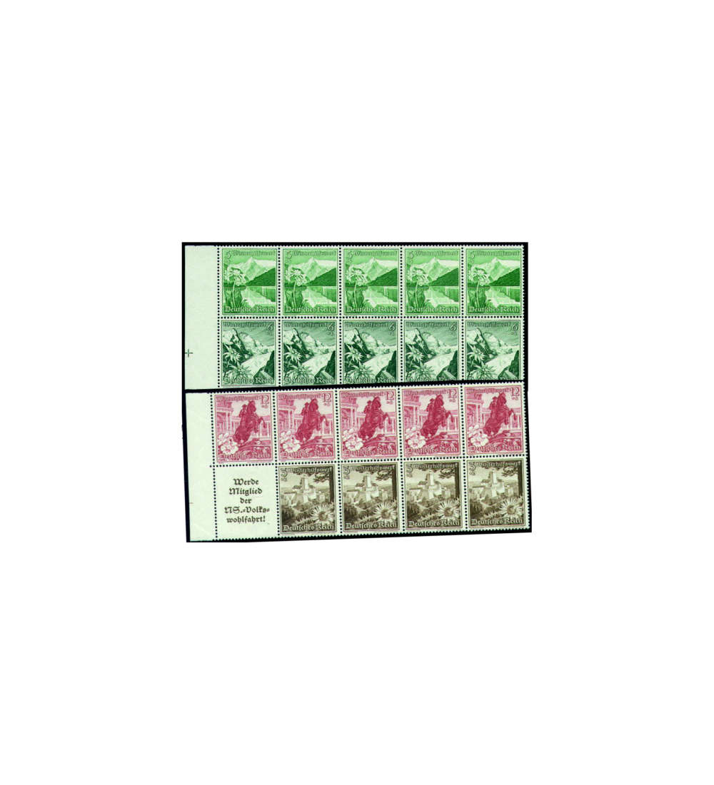 Deutsches Reich Markenheftchenblatt Nr. 111+112 postfrisch Winterhilfe 1938