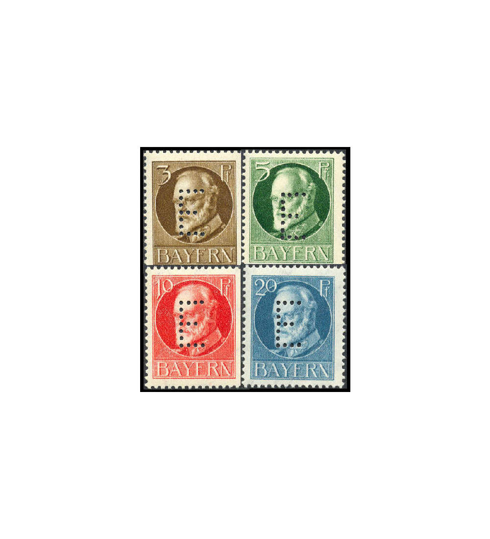 Bayern Dienst Nr. 12-15 postfrisch** Friedensdrucke mit eingelochtem E