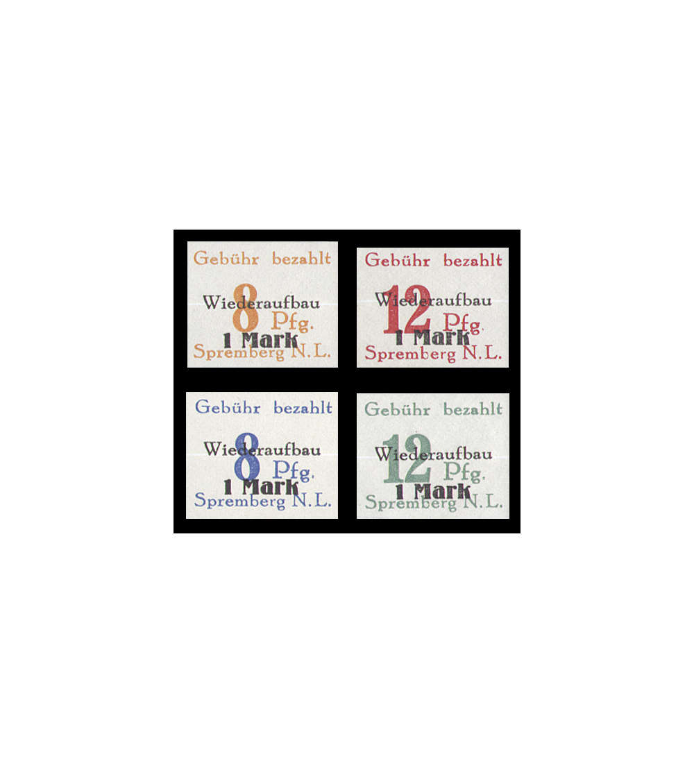 Deutsche Lokalausgabe Spremberg Nr. 19-22 B postfrisch **