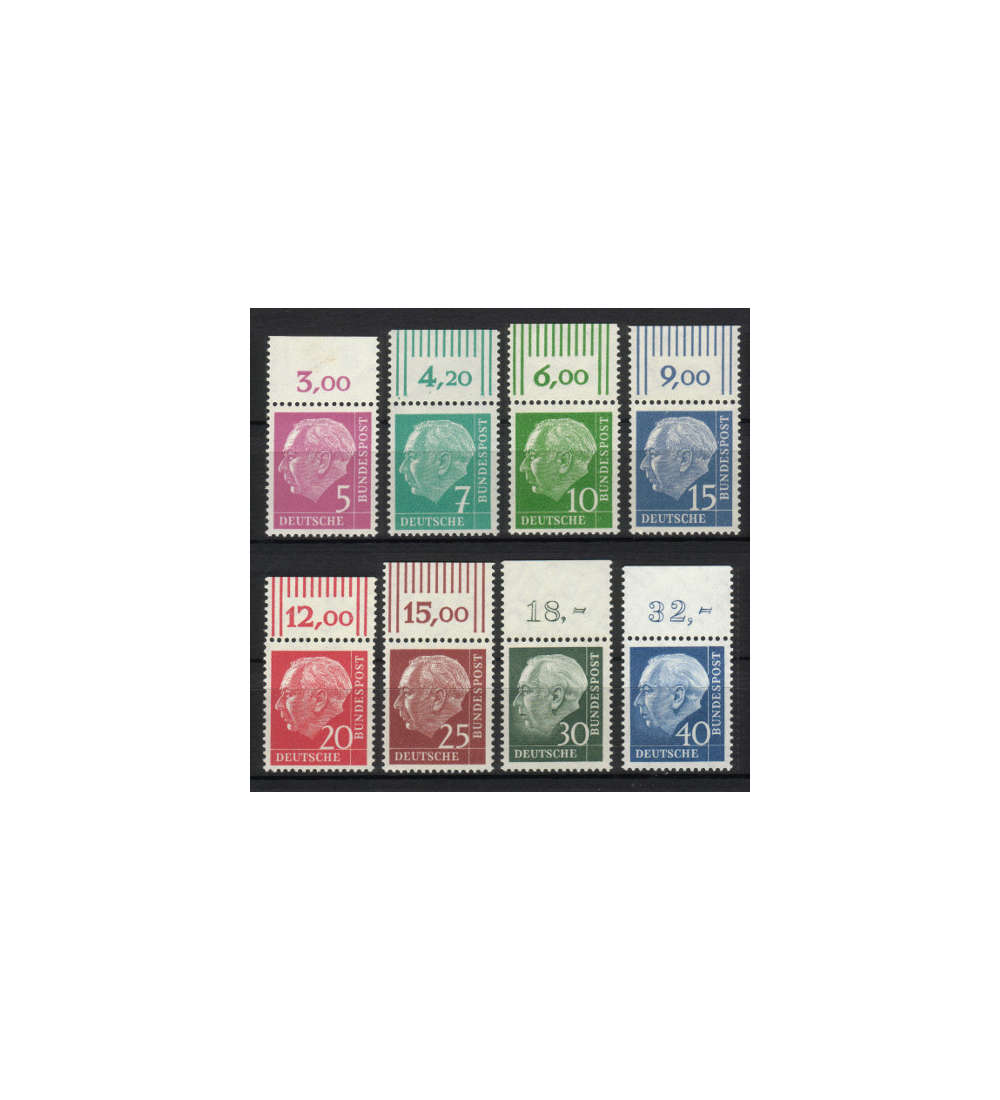 BRD Bund Heuss lumogen Oberrandsatz postfrisch **