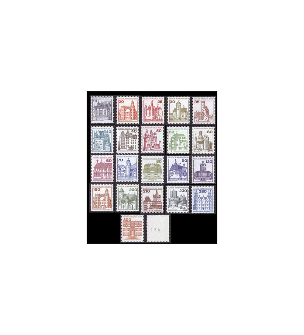 Berlin Burgen und Schlsser kompletter Satz mit Zhlnummer postfrisch