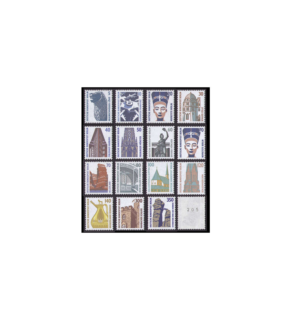 Berlin Sehenswrdigkeiten kompletter Satz mit Zhlnummer postfrisch