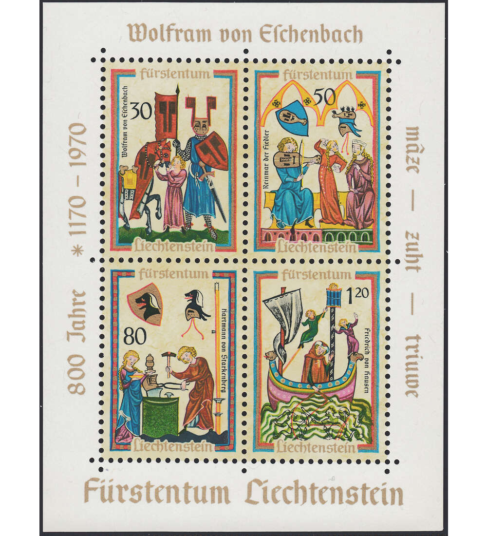 Liechtenstein postfrisch ** mit Block 8
