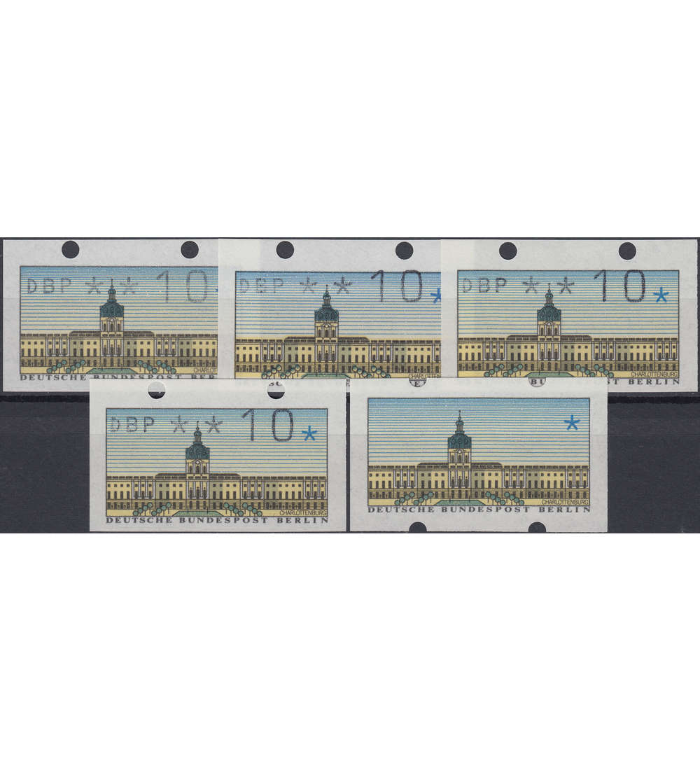 Berlin ATM 5 Abarten postfrisch **