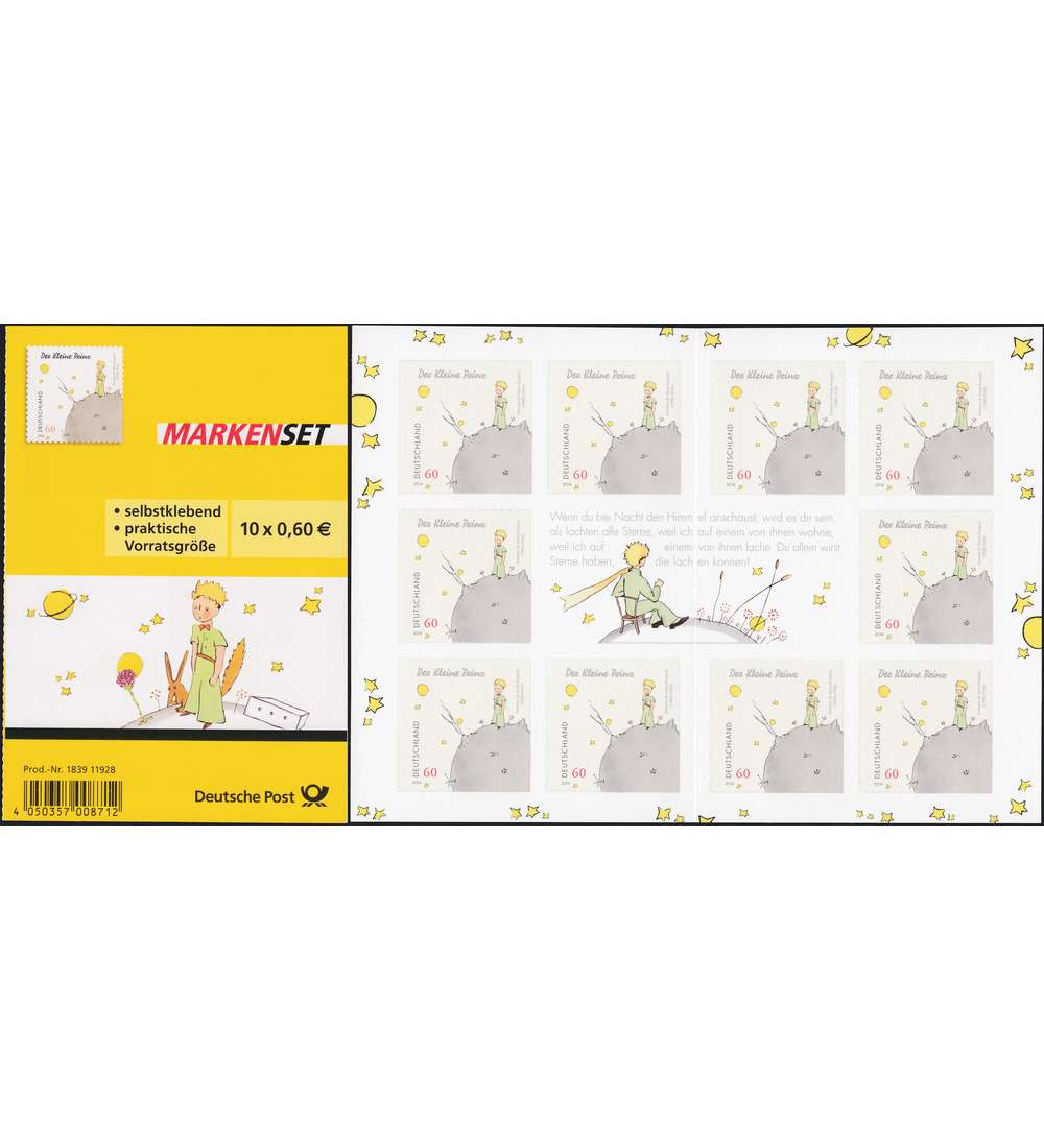   BRD Bund  Markenheft Nr. 97 Der kleine Prinz 2014