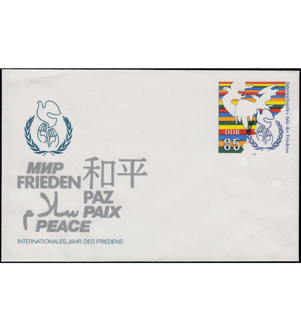 DDR Ganzsachenumschlag U5 postfrisch Frieden 1986