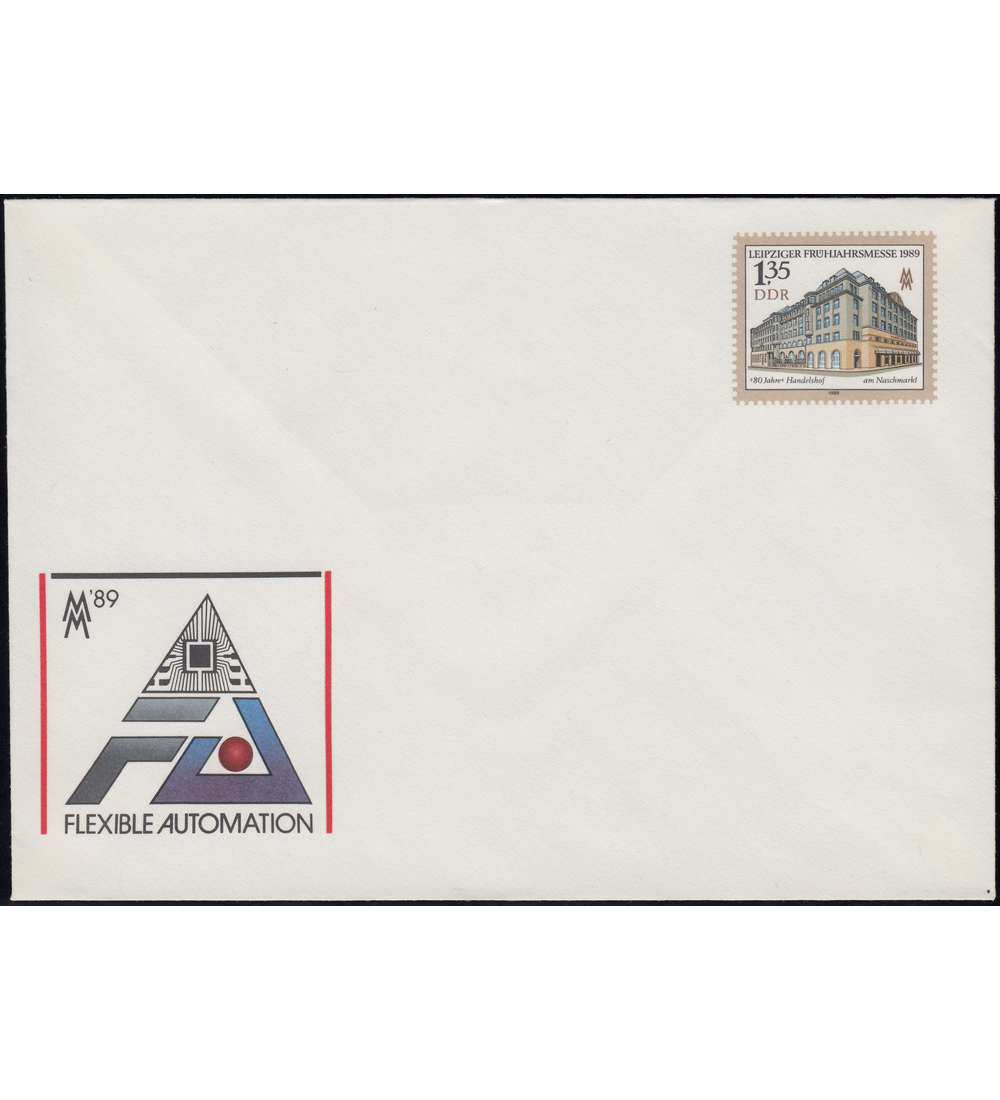 DDR Ganzsachenumschlag U9 postfrisch Leipziger Messe 1989