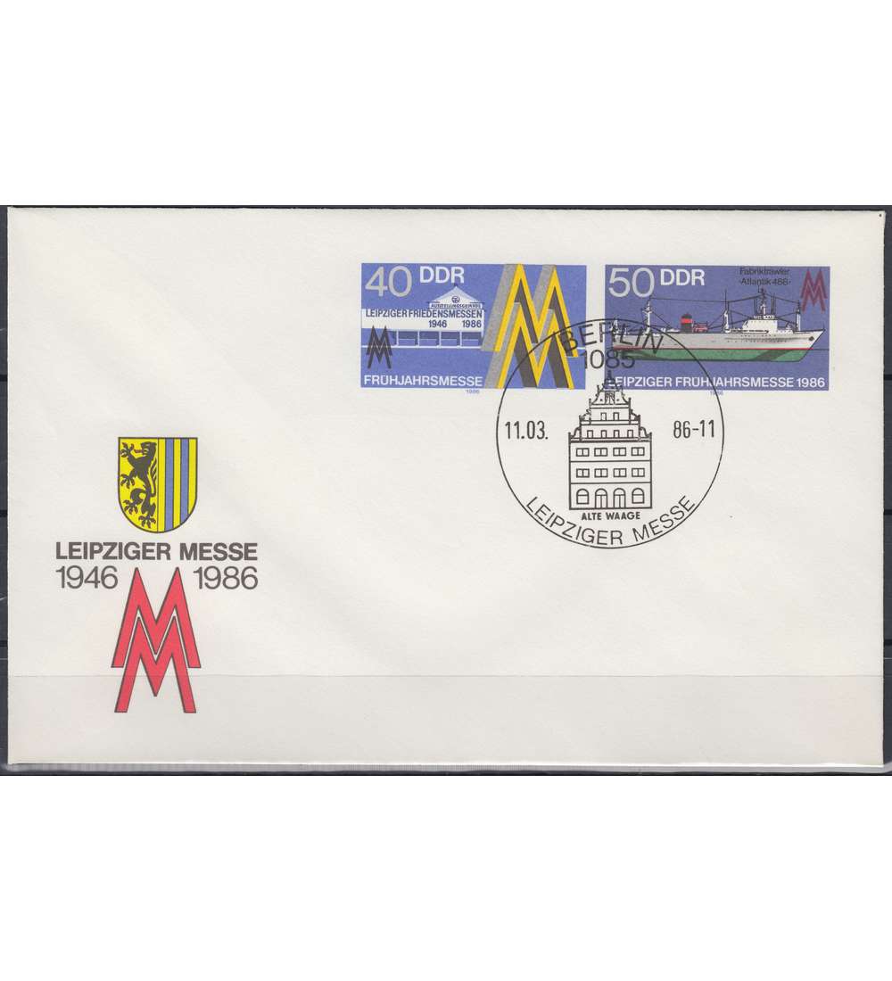 DDR Ganzsachenumschlag U4 gestempelt Leipziger Messe 1986