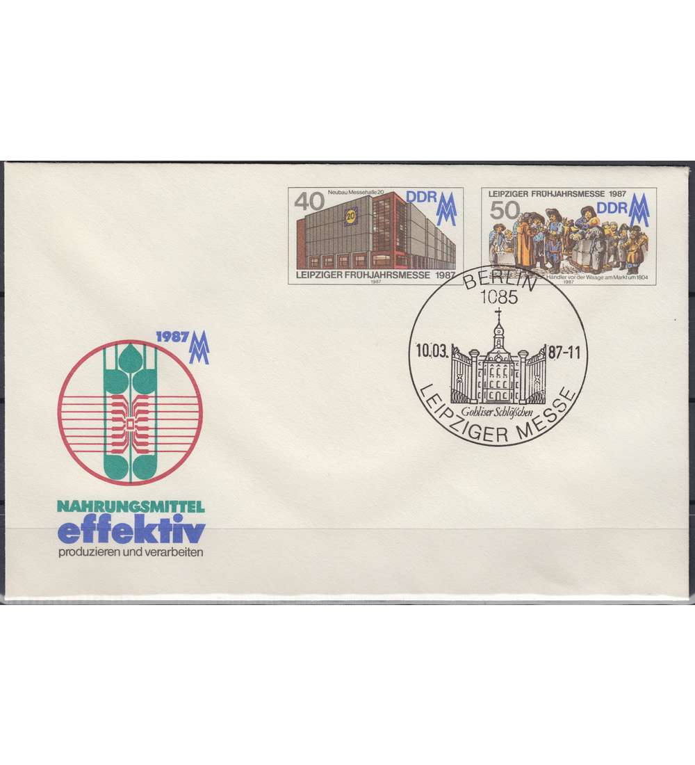 DDR Ganzsachenumschlag U6 gestempelt Leipziger Messe 1987